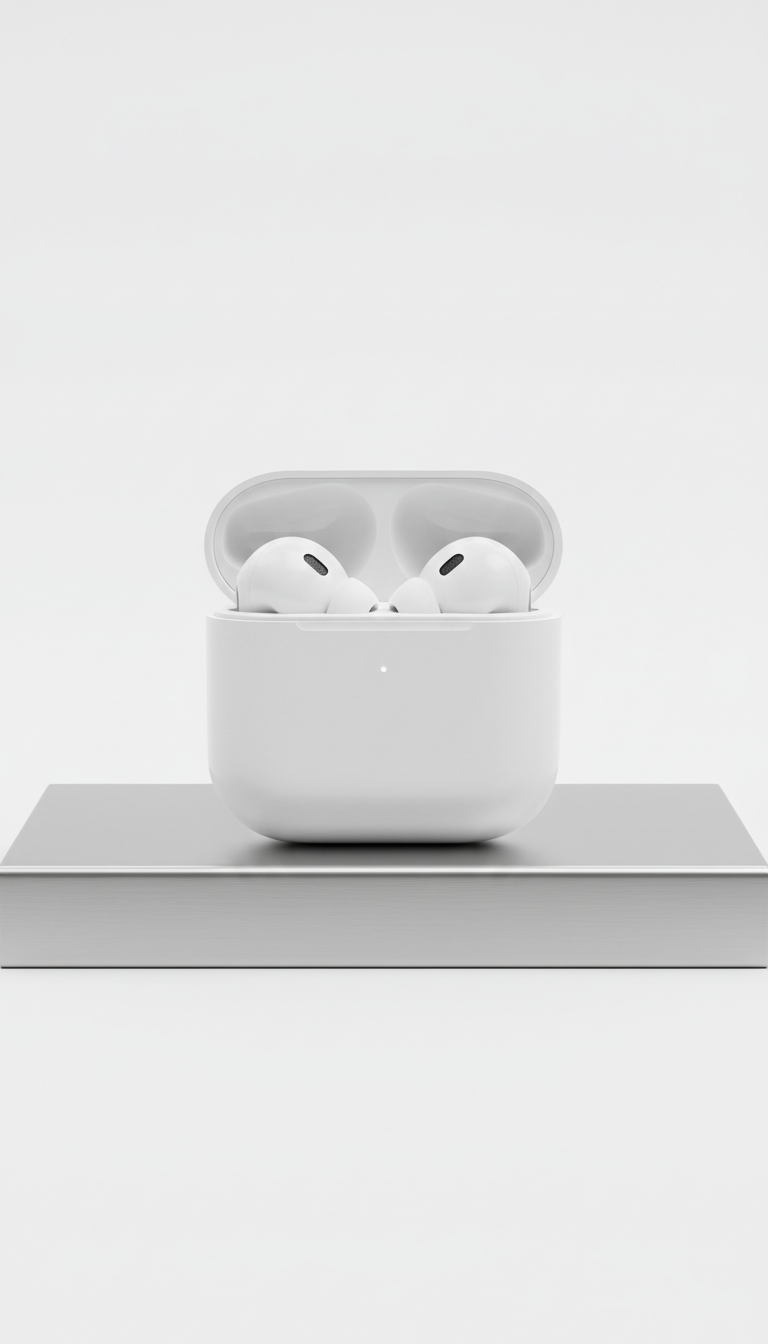 AirPods blancs boîtier ouvert