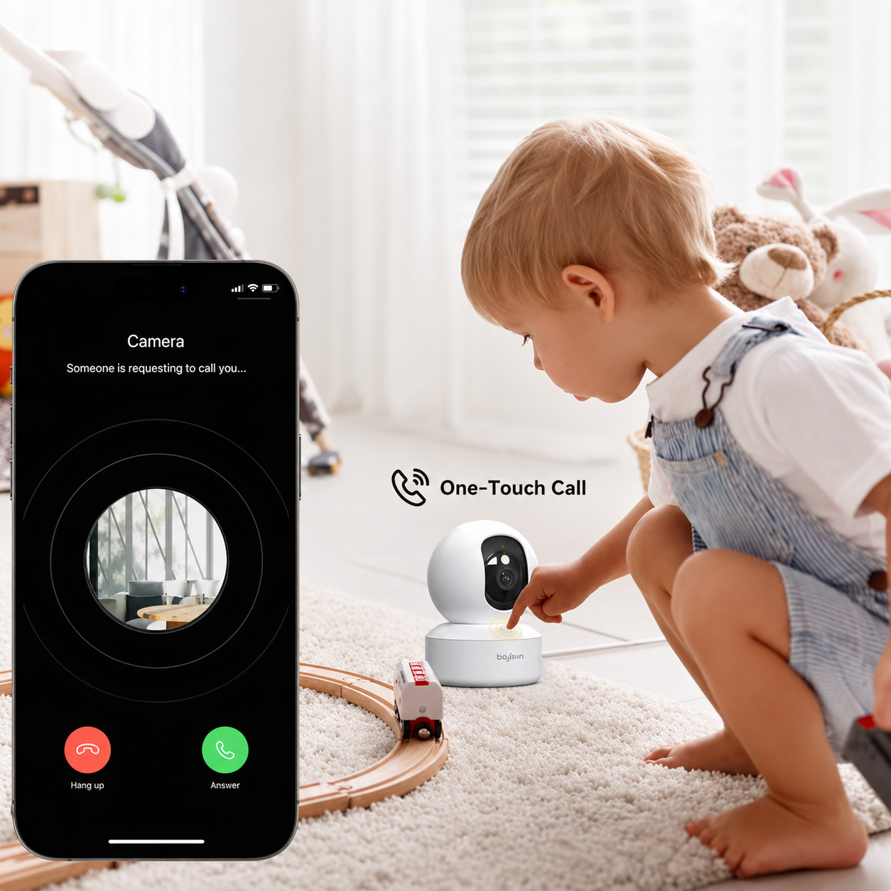 1 Caméra de Surveillance Intelligente WiFi — Parlez à Distance, Jour et Nuit