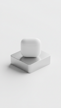 AirPods blancs coque fermée